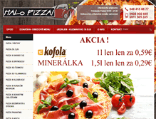 Tablet Screenshot of halopizza.sk